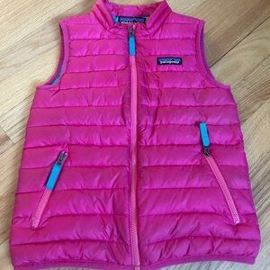 Patagonia Kids Bright Pink Puffer Quilted Vest 5T